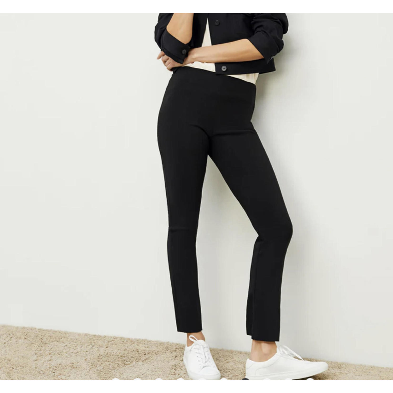 Mm Lafleur Black Foster Straight Cigarette Pant Sz 6